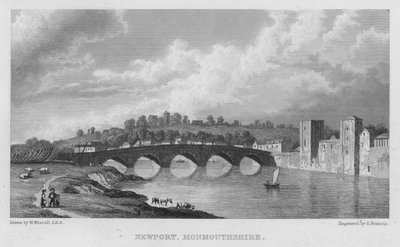 Newport, Monmouthshire (grawerowanie) autorstwa William (after) Westall