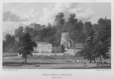Kościół Widcombe, niedaleko Bath (rycina) autorstwa William (after) Westall