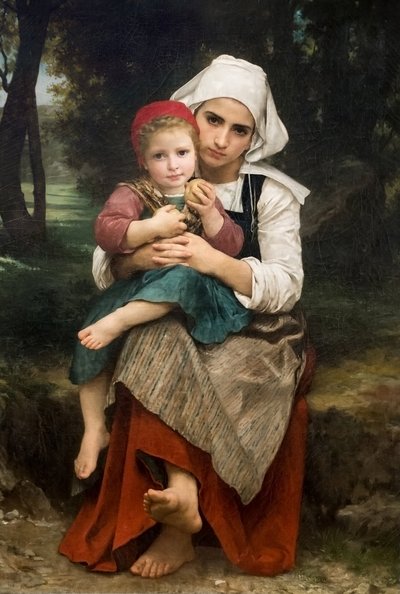 Bretoński brat i siostra autorstwa William Adolphe Bouguereau