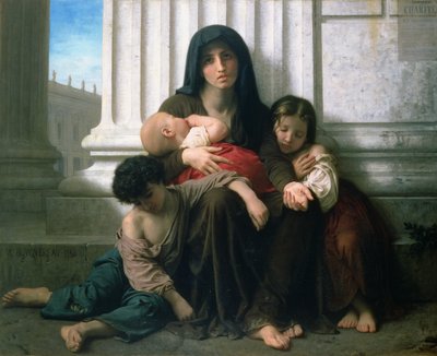 Dobroczynność lub uboga rodzina”, 1865 autorstwa William Adolphe Bouguereau