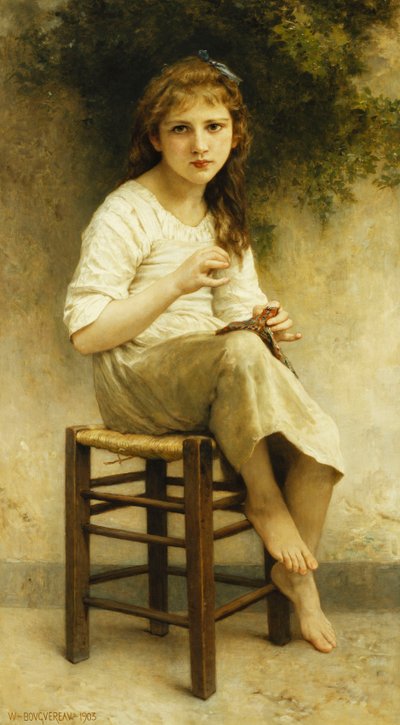 Bezczynne myśli autorstwa William-Adolphe Bouguereau