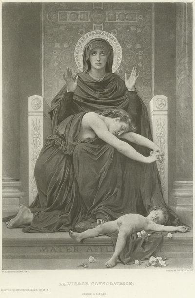 Pocieszająca Dziewica (rycina) autorstwa William Adolphe Bouguereau