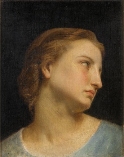 Studium Głowy Kobiety (olej na płótnie) autorstwa William-Adolphe Bouguereau