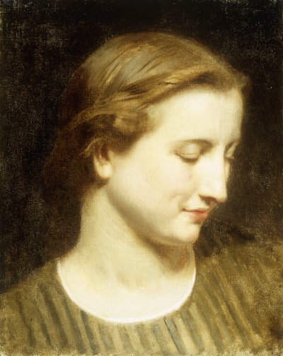 Kobieta w sukience w paski autorstwa William Adolphe Bouguereau