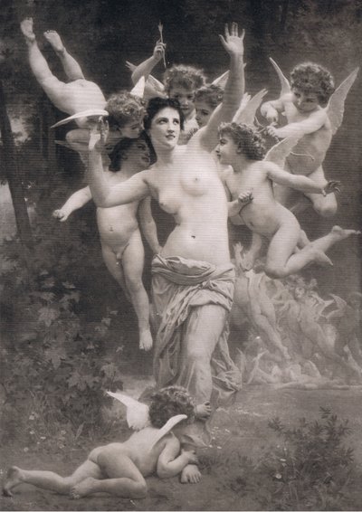 Gniazdo amorków, z Bibbys Annual, 1916-1917 autorstwa William Adolphe after Bouguereau