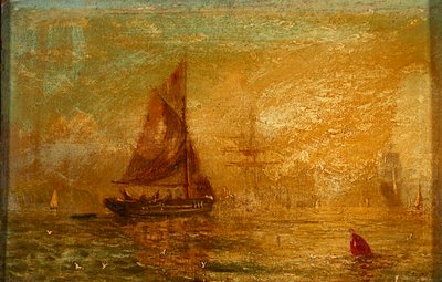 Rowing Out (olej na pokładzie) autorstwa William Adolphus Knell