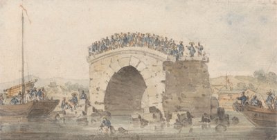 Pozostałości mostu w San-Sien-Wey na Pei-Ho niedaleko Tong-Tcheou, 15 sierpnia 1793 autorstwa William Alexander