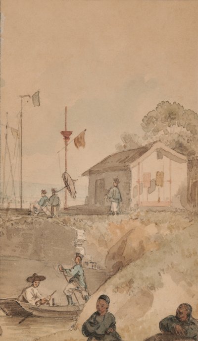 Łódź rzeczna w Chinach, listopad autorstwa William Alexander