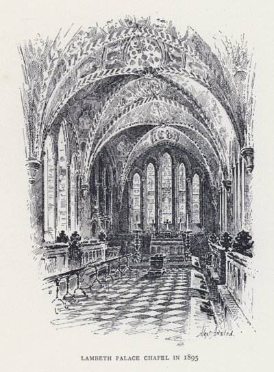 Kaplica pałacowa Lambeth w 1895 r. (rycina) autorstwa William Alexander Ansted