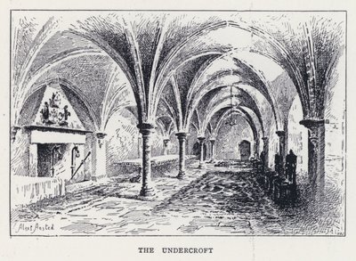 Undercroft (grawerowanie) autorstwa William Alexander Ansted