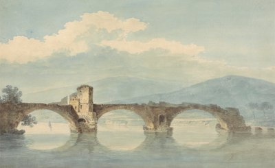 Uma ponte sobre o Arno (?)polonês autorstwa William Alfred Delamotte