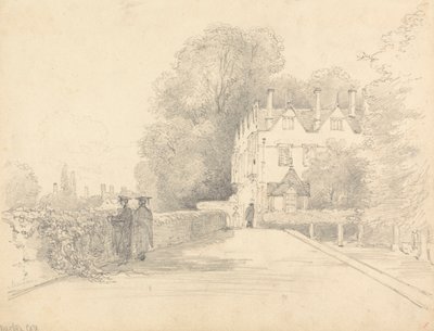 Merton College w Oksfordzie autorstwa William Alfred Delamotte