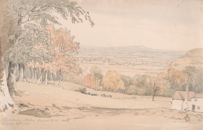 Widok ze Stokenchurch Hill, Buckinghamshire autorstwa William Alfred Delamotte