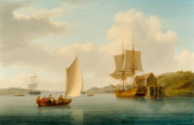 Collier Brig w Anchor on the Medway autorstwa William Anderson