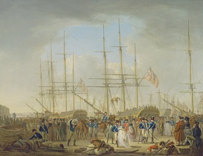 Hussars zaokrętowanie w Deptford autorstwa William Anderson