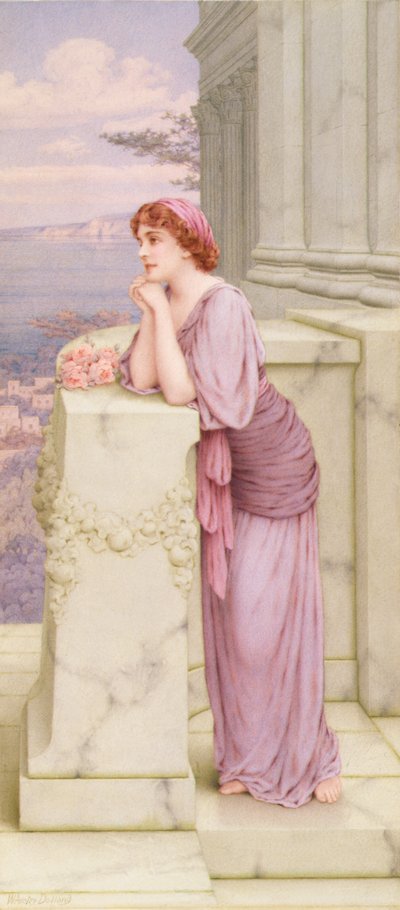 Day Dreams (ołówek i akwarela) autorstwa William Anstey Dolland