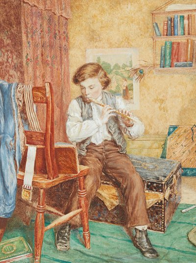 Młody muzyk (akwarela) autorstwa William B. Bunney