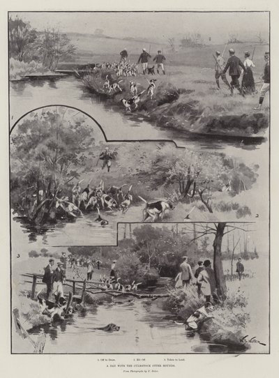 Dzień z Culmstock Otter Hounds autorstwa William Barnes Wollen