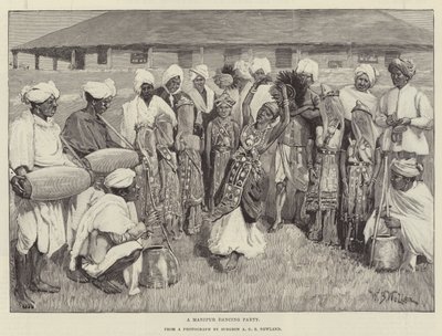 Potańcówka w Manipurze autorstwa William Barnes Wollen