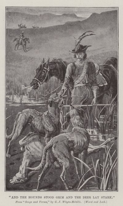A Ogary stały ponure, a Jeleń leżał surowy autorstwa William Barnes Wollen