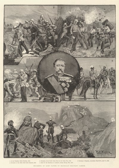 Incydenty Lorda Napiera z kariery wojskowej Magdali autorstwa William Barnes Wollen