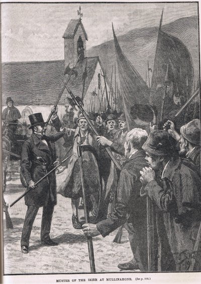 Muster of the Irish at Mullinahone, ilustracja z Cassell