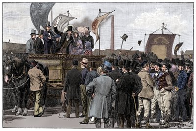 Demonstracja czartystów na Kennington Common, 1848, 1900 autorstwa William Barnes Wollen