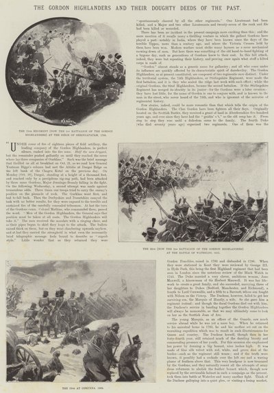 Gordon Highlanders i ich zacne uczynki z przeszłości autorstwa William Barnes Wollen