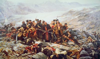 Ostatni bastion 44 pułku w Gundamuck podczas odwrotu z Kabulu autorstwa William Barnes Wollen