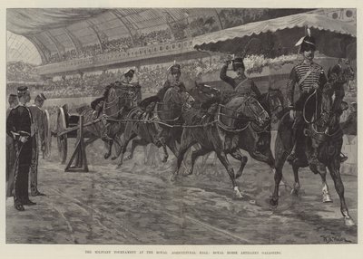 Turniej Wojskowy w Królewskiej Hali Rolniczej, galop Królewskiej Artylerii Konnej autorstwa William Barnes Wollen