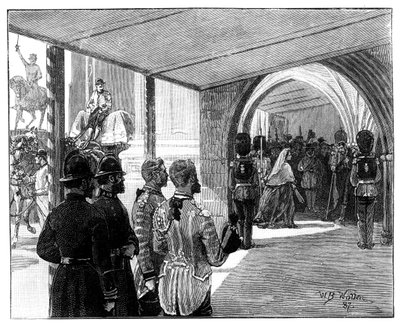 Otwarcie Parlamentu, Westminster, Londyn, 1866. autorstwa William Barnes Wollen
