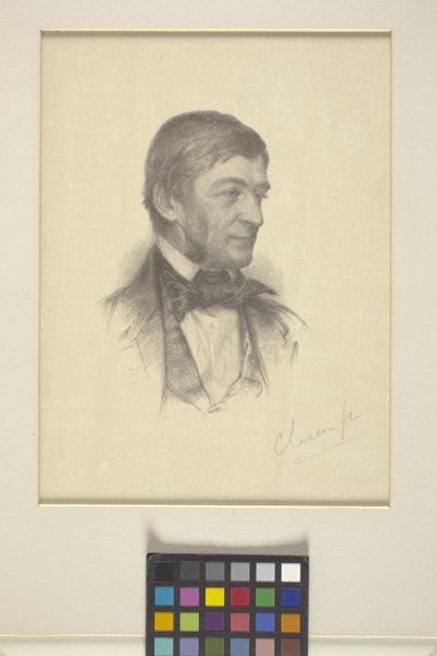 Portret Ralpha Waldo Emersona (drzeworyt) autorstwa William Baxter Palmer Closson