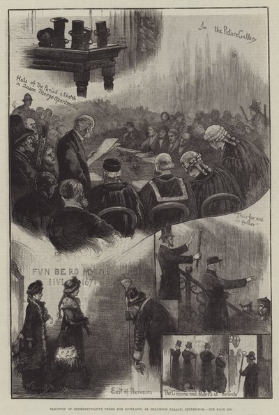 Wybory Reprezentantów Szkocji w Pałacu Holyrood, Edynburg autorstwa William Bazett Murray