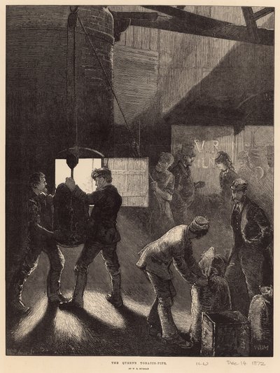 Fajka Tytoniowa Królowej (grawerowanie) autorstwa William Bazett Murray