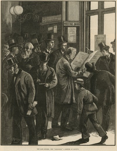 Późne burze: „Księga strat”, szkic w Lloyds (rycina) autorstwa William Bazett Murray