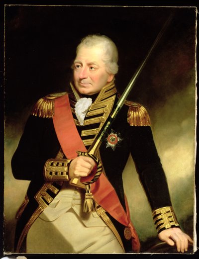 Portret Johna Jervisa (1735-1823) Pierwszy hrabia św. Wincentego, ok. 1805 autorstwa William Beechey