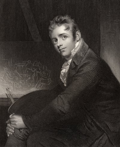 Sir David Wilkie, rycina H. Robinson, z „Narodowej Galerii Portretów, tom V”, wydana ok. 1835 autorstwa William Beechey