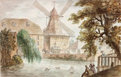 Scena nad rzeką (ołówek i akwarela na papierze) autorstwa William Beilby
