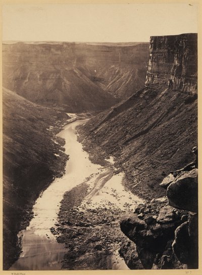 Grand Cañon, rzeka Kolorado, w pobliżu Paria Creek, patrząc na zachód autorstwa William Bell