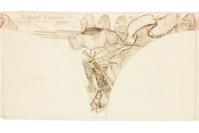 Szkic do muralu w Wallington Hall (kolor nadwozia) autorstwa William Bell Scott