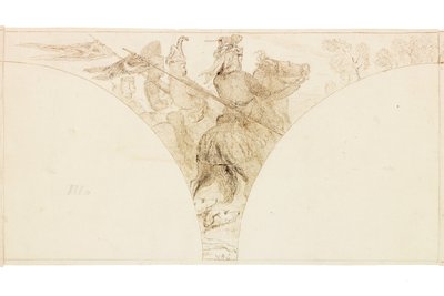 Szkic do muralu w Wallington Hall (kolor nadwozia) autorstwa William Bell Scott