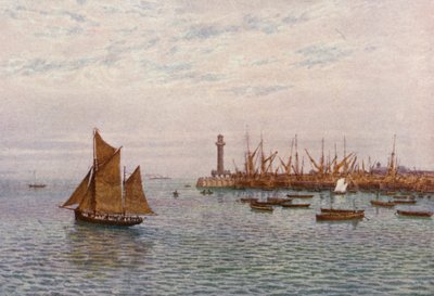 Port Margate (kolorowa litografia) autorstwa William Biscombe Gardner