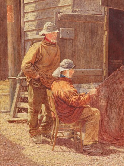 Mending the Nets, Hastings, 1909 autorstwa William Biscombe Gardner