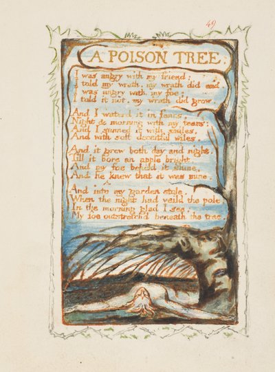 Trujące drzewo. Pieśni niewinności i doświadczenia, ok. 1825 autorstwa William Blake