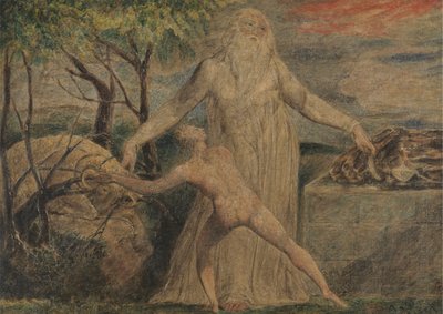 Abrahama i Izaaka autorstwa William Blake