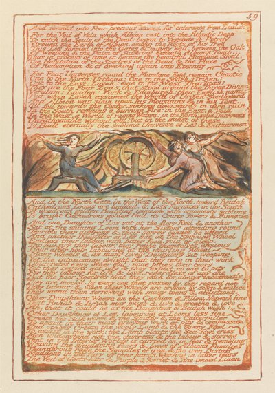 "Und geformt zu vier kostbaren Steinen..." (Platte 59) autorstwa William Blake