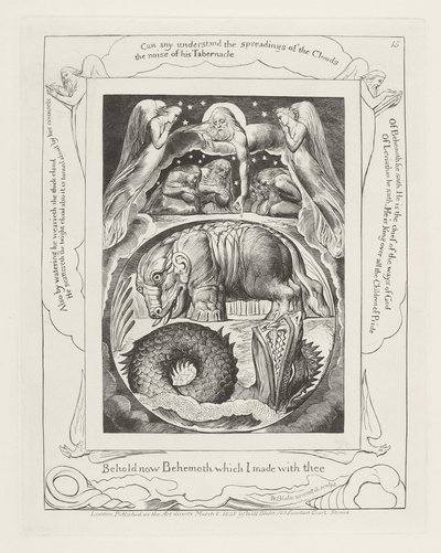 Oto Behemot, którego stworzyłem z tobą! autorstwa William Blake