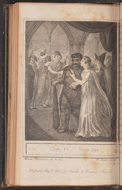 Canto IV, werset 294, wydany 1803. autorstwa William Blake