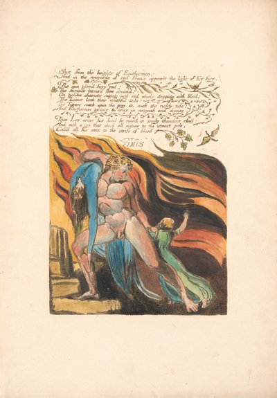 Europa. Przepowiednia, płyta 17, Strzał z wysokości . . . . (Bentley 18) autorstwa William Blake