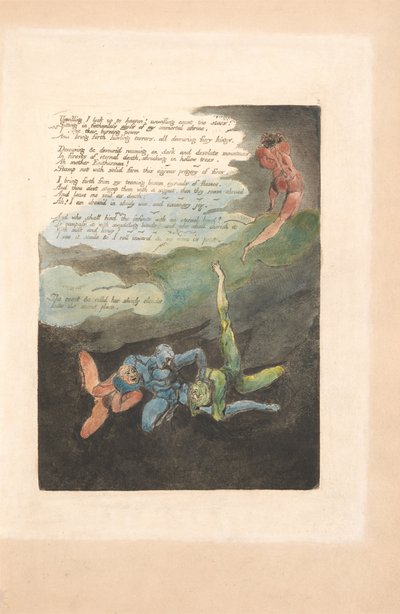 Europa. Proroctwo, płyta 4, Niechętnie patrzę w górę . . . . (Bentley 5) autorstwa William Blake